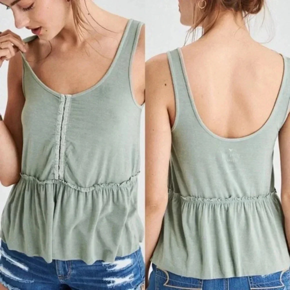 American Eagle Outfitters Tops - American eagle | soft & sexy sage tank top